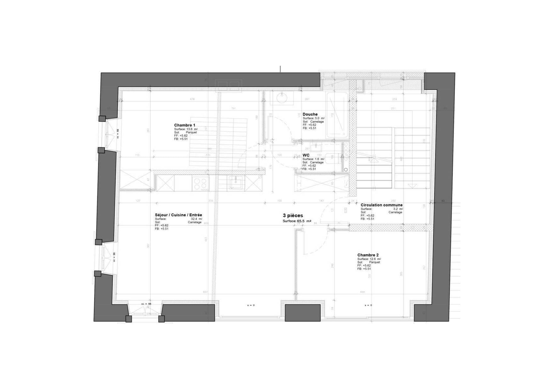 Plan mit Oberflächen
